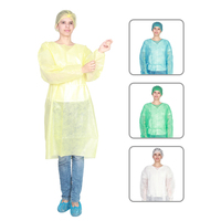 Blouse jetable bleu foncé pour examen hospitalier Blouse d'isolement Vêtements de protection médicale