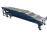 Unpowered Gravity Telescopic Roller Conveyor Adjustable Height for Warehouse Logistics Carton Loading Unloading