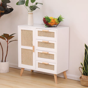 Mobili per soggiorno multicolore angolo armadio in Rattan armadietto di stoccaggio in legno camera da letto <span class=keywords><strong>contenitore</strong></span> di bambù armadi - Product Image 5