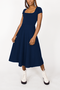 Vestido de algodón de media pantorrilla con cuello cuadrado, respetuoso con el medio ambiente, <span class=keywords><strong>BCI</strong></span> - Product Image 2