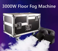 Machine à fumée électrique à double sortie 3000W, à base d'eau, à faible hauteur, avec télécommande pour scène, fête, DJ, utilisation au sol