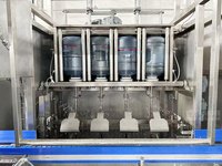 Ligne de brossage automatique pour bouteilles de 5 gallons, 450 BPH, intérieur et extérieur