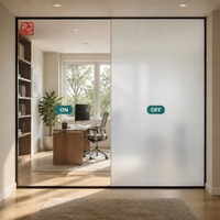 Film intelligent auto-adhésif PDLC pour verre, décoratif, protection de la vie privée, taille personnalisée pour cloison de bureau