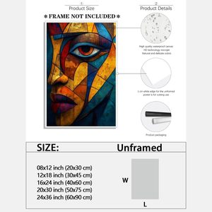 Symboles africains Patrimoine Art Poster Impression sur toile Panafricanisme traditionnel Peinture Inspirational Cultural Wall Decor for Room - Product Image 3