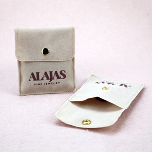 Bolsa de Terciopelo con Logotipo Personalizado, Bolsa de Ante Tipo Sobre, Bolsa de Microfibra para Exhibición de Joyería, Bolsa de Regalo para Aretes y Collares - Product Image 4