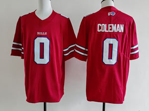Atacado # 0 Coleman # Camisa Bordada Masculina Buffalo Bills 17 Allen S-3XL - Product Image 5