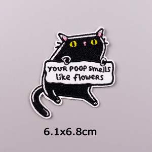 Cartoon Rainbow <b>Cat</b> Embroidered Iron on Patches <b>for</b> <b>Clothes</b> Custom Factory High Quality DIY Animal Applique - Product Image 2