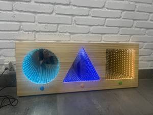 Juguetes para Autismo, Juego de Espejos LED con 3 Formas, Control de Color por Botones, Experiencia Visual Interactiva, Espejo de Túnel Infinito para Salas Sensoriales - Product Image 6