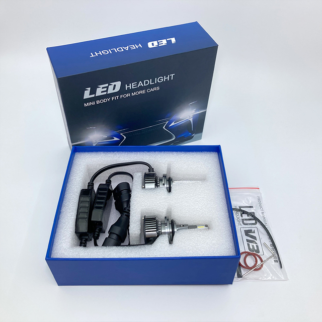 Super Bright Mini Thin Cooper Car LED Headlamp 90W 7000LM 6000K 6500K 7000K 9006 LED Headlight Bulb