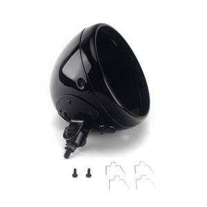 Faro LED cromado de 7 pulgadas para motocicleta, carcasa de bombilla para <span class=keywords><strong>Harley</strong></span> Custom Bobber, cubierta de luz - Product Image 1