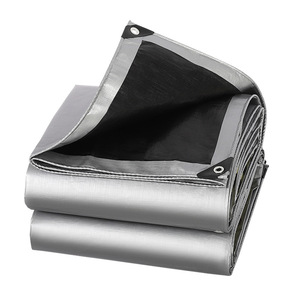 Sd180 Silver Black Tarpaulin 180g Polyethylene <b>Waterproof</b> Sunshade Outdoor Cover Custom Size - Product Image 1