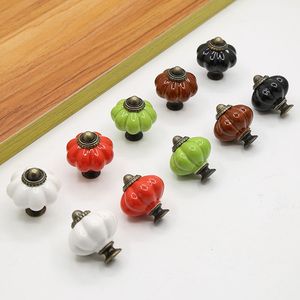 Decorative Colorful Pumpkin <strong>Ceramic</strong> Drawer <strong>Knob</strong> Handle Cabinet Door Pull Handle <strong>Ceramic</strong> Pumpkin <strong>Knobs</strong> - Product Image 3