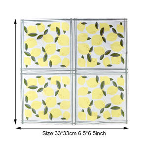 Serviettes de table jetables en <span class=keywords><strong>papier</strong></span> jaune dégradables pour cocktails au <span class=keywords><strong>citron</strong></span>, serviettes de table pour le dîner de fruits d'été, Thanksgiving, vaisselle de cuisine - Product Image 3