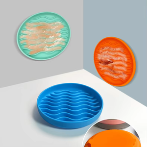 ชามอาหารสุนัขพร้อมแผ่นรองเลียกันลื่นแบบพกพาถ้วยดูดสำหรับสุนัขที่กินช้า - Product Image 2