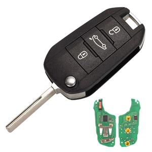<span class=keywords><strong>Clé</strong></span> de voiture à distance 3 boutons pour <span class=keywords><strong>Peugeot</strong></span> 208 5008 Expert <span class=keywords><strong>Partner</strong></span> Citroën C3 C4, coque de remplacement pour <span class=keywords><strong>clé</strong></span> plip pliable 433Mhz puce 4A - Product Image 2