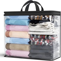Solutions de rangement efficaces : Organisateurs de vêtements pliables en PVC, sacs à fermeture éclair, boîtes transparentes, conteneurs pour voyages