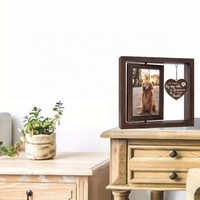 Cadre photo commémoratif pour animaux de compagnie, pendentif cœur rotatif, support d'affichage pour chat et chien, cadeau souvenir