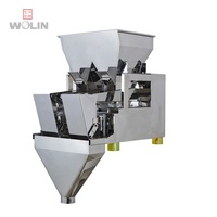 Balance doseuse linéaire automatique intelligente économique à double tête pour poudre, haricots, maïs, aliments pour animaux de compagnie, noix