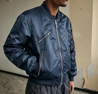 Veste bomber d'hiver pour homme Ouna avec logo personnalisé, épaisse, style rétro, veste de pilote, veste bomber avec fermeture éclair