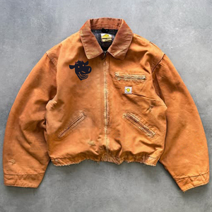 DiZNEW <span class=keywords><strong>Chaqueta</strong></span> Hombre Custom Oversized Color Wash Moda Solapa Rasgado Jeans <span class=keywords><strong>Chaqueta</strong></span> para Hombres - Product Image 1