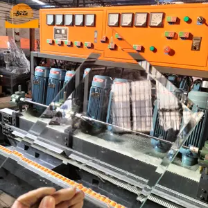 Cam eğimli edger makinesi cam kenar parlatma makinesi CNC kiremit cam çift düz kenar bevelling makinesi işleme