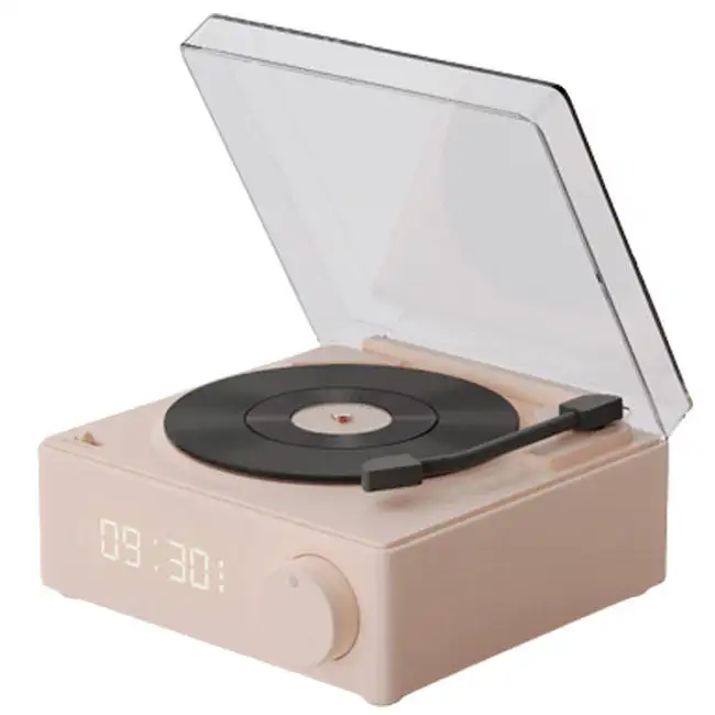X11 Retro Smart Portable Mini Wireless Speakers With Alarm Clock Function Record Player Phone Computer Desktop Audio