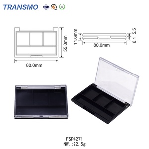 Palette à paupières vide OEM, 3 couleurs, étui à paupières de luxe, palettes à paupières en plastique personnalisées avec couvercle transparent - Product Image 2