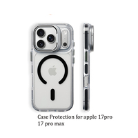 Étui de téléphone magnétique de luxe en TPU+PC pour 17 Pro/Pro Max avec cadre de caméra en métal et design antichoc