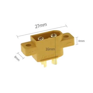 Amass XT60E-<span class=keywords><strong>M</strong></span> 面板安装连接器 插头式 E 型公头 适用于遥控 FPV 赛车无人机 多旋翼固定翼飞机零件 - Product Image 4