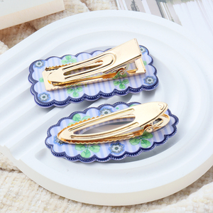WENNAN Nuevas Pinzas para el Cabello con Diseño Floral y Decoración de Diamantes de Imitación, Pinzas de Cocodrilo Modernas para el Cabello, para Uso Diario - Product Image 2