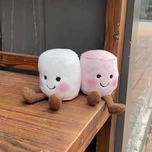 Cute Marshmallow Plush Toy Keychain Cartoon Soft Stuffed Doll Pendant <b>Key</b> <b>Ring</b> Backpack Decoration Pendant - Product Image 5