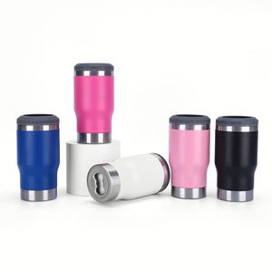 Custom 2-in-1Beer Can Cooler 14oz Stainless Steel Vacuum Can Cooler Travel Coffee Mug <b>Beer</b> Cold Can Holder - Product Image 1