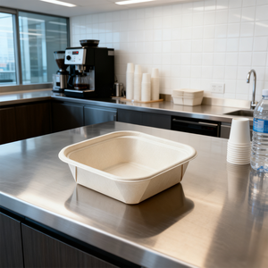 Efficient <strong>Square</strong> Thickened Food-Grade Compostable Freezer-Safe Disposable Takeaway Meal Packaging Paper Box - Product Image 2
