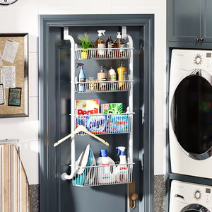 Storage <strong>Baskets</strong> 6 Layers Door Hook Storage Rack Without Punching Back <strong>Hanging</strong> Home Organize Mesh Metal <strong>Wire</strong> Other Storage <strong>Basket</strong> - Product Image 4