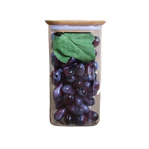 Frascos <span class=keywords><strong>de</strong></span> vidrio <span class=keywords><strong>de</strong></span> borosilicato con tapa <span class=keywords><strong>de</strong></span> bambú, protección ambiental, almacenamiento <span class=keywords><strong>de</strong></span> vidrio cuadrado - Product Image 1