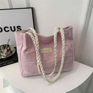 Bolso Tote de Gran Capacidad Estilo Coreano para Mujer, Bolso de Mano Portátil de <span class=keywords><strong>un</strong></span> Solo Hombro, Regalo Artístico, Bolso de Compras - Product Image 3