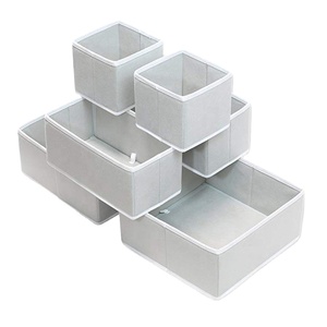 Organizer Basket Bins for Underwear Bras,Closet Dresser Drawer Divider,Foldable Cloth Storage Box