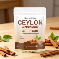 Gélules de cannelle de Ceylan avec huile MCT, 60 gélules par flacon, complément alimentaire pour adultes, non destiné aux femmes enceintes, vente en gros OEM