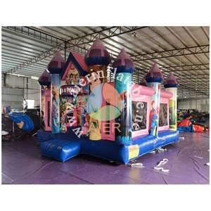 Château gonflable de princesse des contes de fées, qualité commerciale, pour enfants, avec imprimé princesse, pour fêtes et événements, jeu sécurisé - Product Image 2