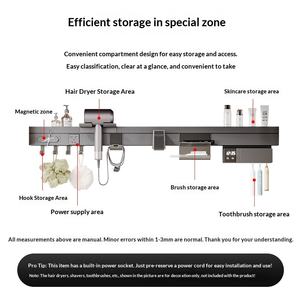 <span class=keywords><strong>Lavabo</strong></span> et meuble de salle de bain mural en bois massif multi-niveaux, moderne et minimaliste, avec <span class=keywords><strong>lavabo</strong></span> intégré en céramique - Product Image 5
