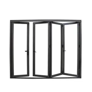 DRUET Superlative Performance Bi-Fold Doors Mall Folding Door Aluminum Alloy Frame Bi-Fold Doors