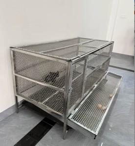 Jaula de acero inoxidable para pollos, patos <span class=keywords><strong>y</strong></span> conejos, anti-amarillamiento, para interiores, con limpieza automática de heces <span class=keywords><strong>y</strong></span> puesta de huevos - Product Image 2