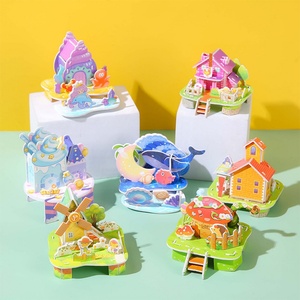 Rompecabezas 3D de Cartón para Armar, Diseño de Casa, Creativo, Estereoscópico, para Niños de 5 a 7 Años, Manualidades Escolares - Product Image 4