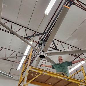 Chine 4.2m à faible bruit 14ft grand vent flux d'air <span class=keywords><strong>Garage</strong></span> évent géant industriel Hvls grand prix du ventilateur de plafond - Product Image 4