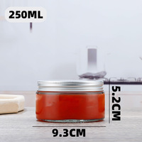 Stoples Kaca Transparan untuk Kue dan Permen, Ukuran Besar 250ml 280ml 390ml 500ml 730ml, Bentuk Lurus dengan Tutup Sekrup