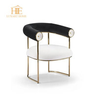 Table à manger ronde extensible en verre trempé, style moderne et luxueux italien, pour villa et maison