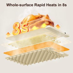 Plaque chauffante carrée en silicone souple pour la maison, avec contrôle de température réglable, design portable, silicone résistant aux taches - Product Image 3