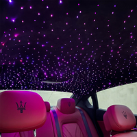 Kit d'éclairage d'ambiance LED pour voiture, type étoile, avec fibres optiques mini 0,75 mm, DC12V, changement de couleur RGBW, contrôle par application/télécommande
