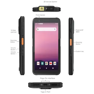 Handheld Industrial Scanner 5000mAh 12 hours battery life Built-in NFC Android 4G Handheld PDA