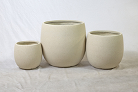Pots de fleurs ronds en fibre de verre écologiques et durables pour la maison et le jardin, pots de plantes d'intérieur et d'extérieur en gros